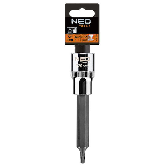 Neo Tools Long Walnut with Torx Head and Socket 1/2'' T20x100mm