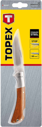 Topex Cuțit pliant cu Lemn Corp