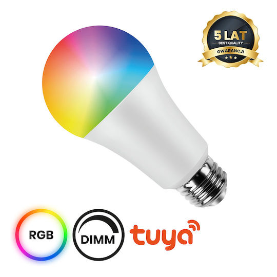 Eko Light Smart Λάμπα LED 8W για Ντουί E27 και Σχήμα A60 RGB 900lm Dimmable