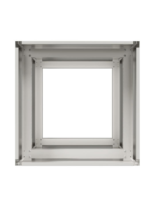 vidaXL Ζαρντινιέρα Μεταλλική Ασημι 40x40x80εκ.