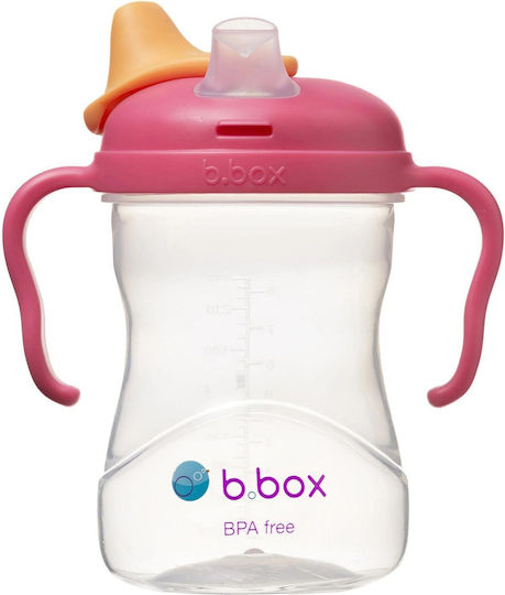 B.Box Lern-Trinkflasche Kunststoff mit Griffen Rosa für 4m+m+ 240ml