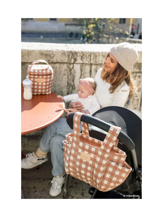 Hyde Park Stoff-Kinderwagen-Tasche Terrakotta-Karos