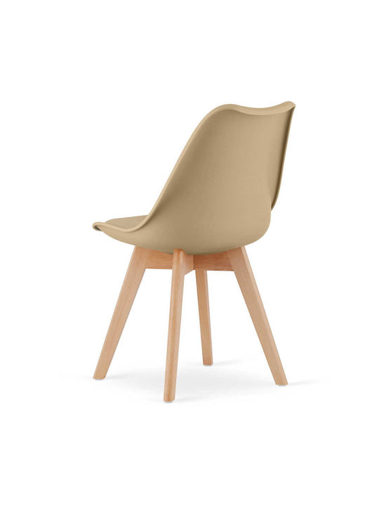 Mark Kitchen Polypropylene Chair Beige 45x45x50cm