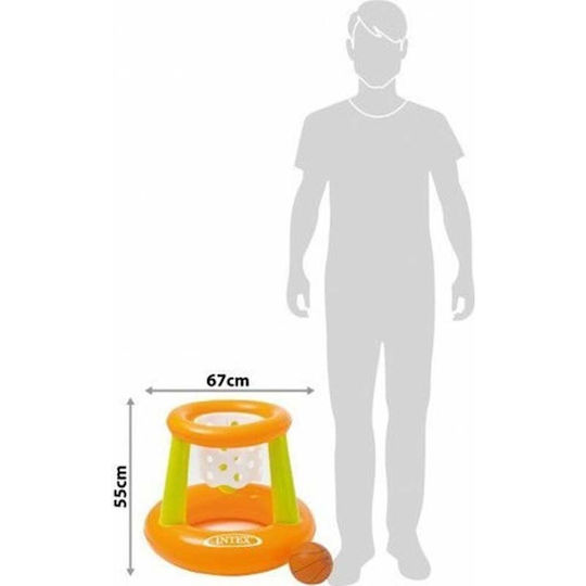 Intex Inflatable Pool Toy Basketball Hoop Orange/Green