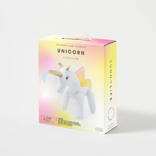 Sunnylife Giant Sprinkler Unicorn Надуваема Играчка за Басейн 150x80x200cm