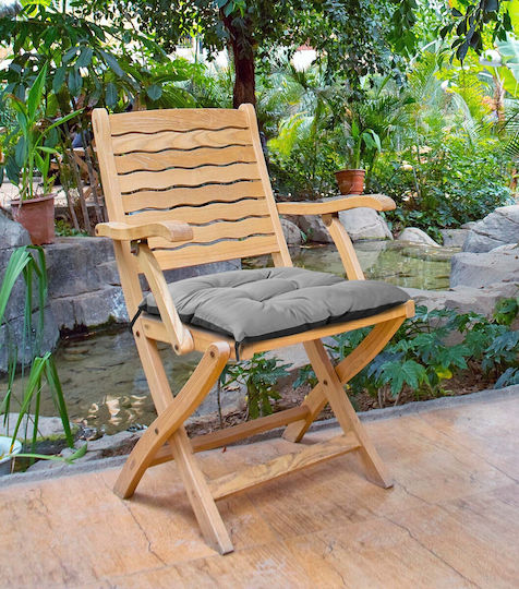 AIO Factory Αδιάβροχο Μαξιλάρι Καρέκλας Κήπου Gray 42x42εκ.