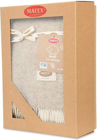 Matex Κουβέρτα Καναπέ με Κρόσσια 140x200εκ. Beige