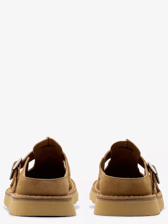 Solsbury Mule Men's Leather Slippers Brown