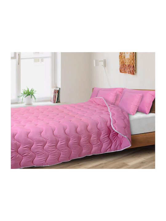 AIO Factory Pilotă Super Dublu cu Umplutură Microfiber 220x240cm Roz