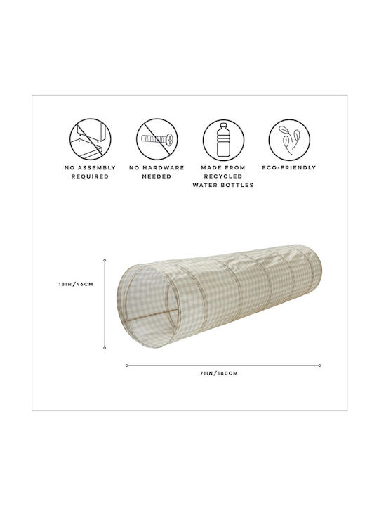 3sprouts Τούνελ Παιχνιδιού Ανακυκλωμένο Ύφασμα Gingham Beige 3sprouts Τούνελ Παιχνιδιού Ανακυκλωμένο Ύφασμα Gingham Beige