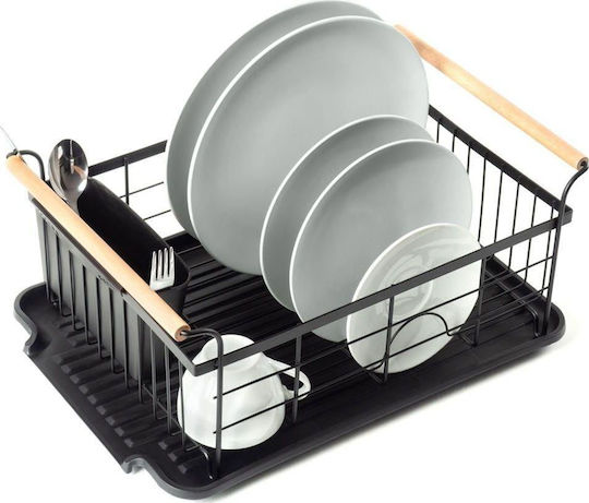 Vilde Geschirrabtropfer & Abtropfgitter Inox Schwarz 42,5x29,5x19cm