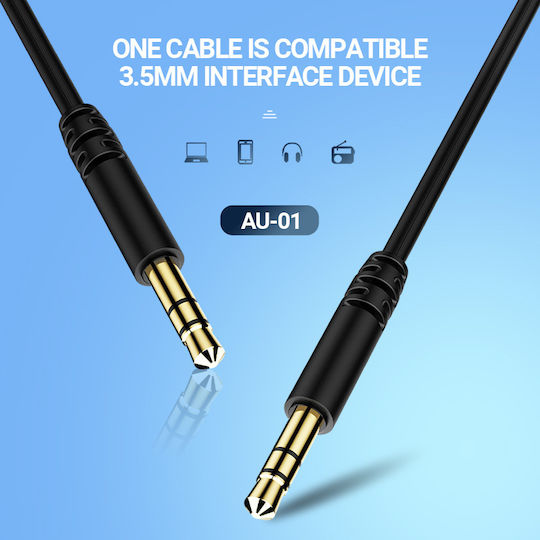 Celebrat 3,5mm Klinkenkabel 3,5mm Stecker - 3,5mm Stecker Schwarz 1m AU-01-BK