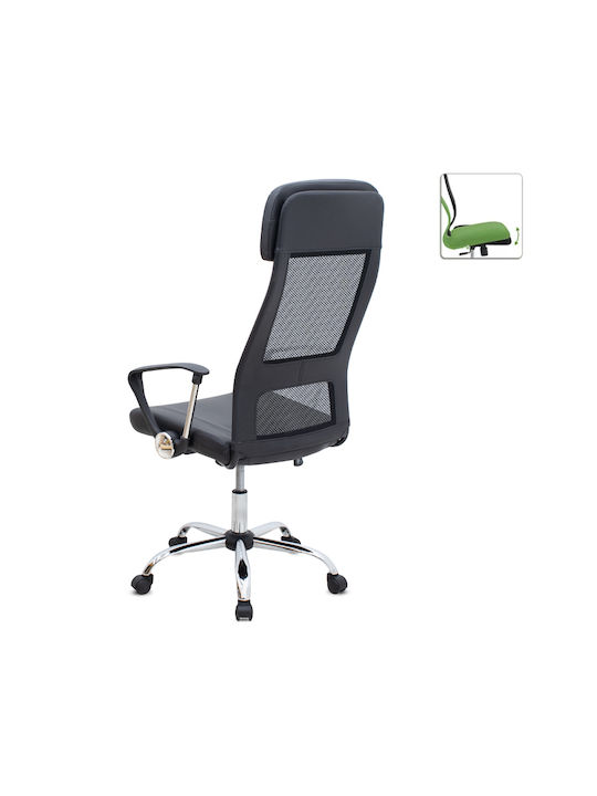 Bürostuhl mit Neigung und Verstellbare Armlehnen Black Velvet-Black Metal Ovis Megapap