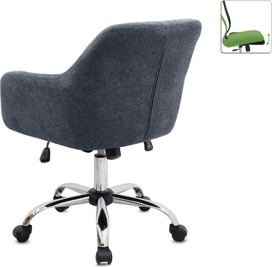 Megapap Lana Office Chair with Adjustable Arms Anthracite Megapap Lana Office Chair with Adjustable Arms Anthracite