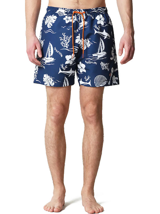 Vail Men's Swimwear Shorts Navy Blue with Patterns