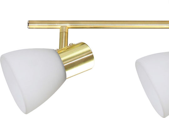 Eko Light Τριπλό Σποτ με Ντουί E14 σε Χρυσό Χρώμα