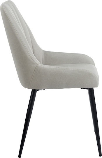 Julia Dining Room Fabric Chair Beige 68x57x55cm