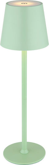 Globo Lighting Metal Table Lamp LED with Green Shade and Base