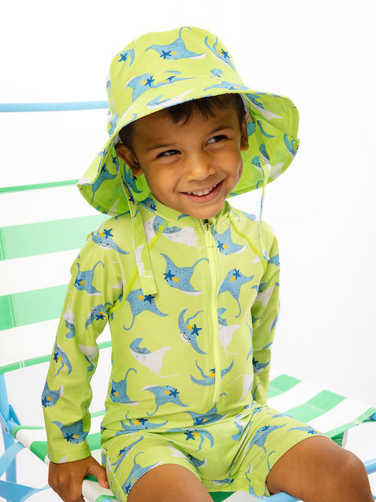 Zoocchini Kids Swimwear Long Sleeve One-piece Green