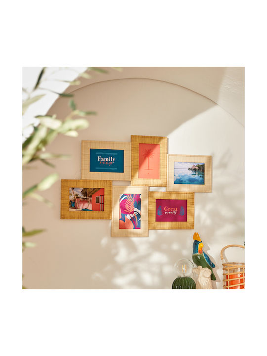 Thea Wall-mounted Plastic Photo Frame with Beige Frame