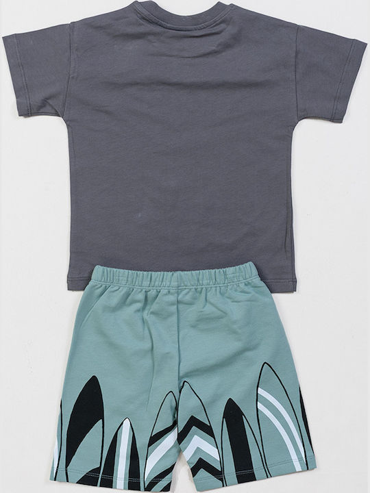 Kids' Set with Shorts Summer 2pcs Anthracite