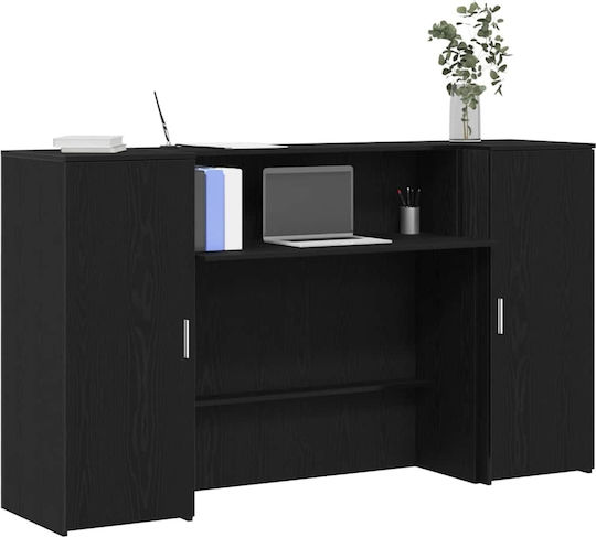 vidaXL Professional Office Reception Desk L180xW50xH103.5cm with Cabinet