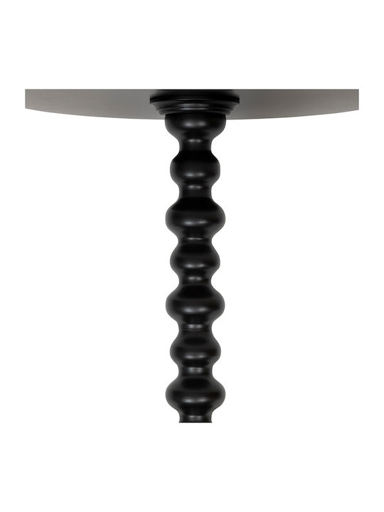 Round Side Table A-s Alix from Solid Wood Black W38xL38xH50cm