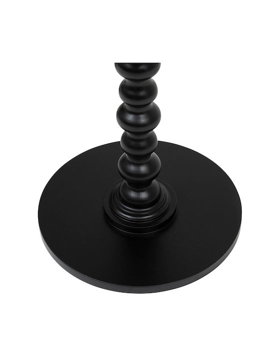 Round Side Table A-s Alix from Solid Wood Black W38xL38xH50cm