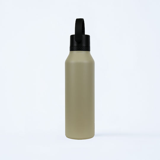 Runbott Stainless Steel Thermos Bottle BPA Free 600ml Khaki