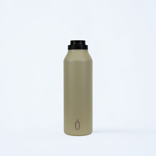 Runbott Stainless Steel Thermos Bottle BPA Free 600ml Khaki