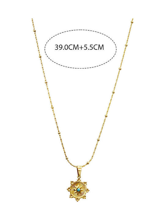 Necklace From Gold Plated Steel Necklace From Gold Plated Steel
