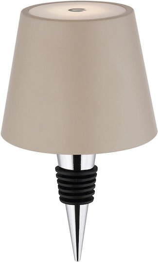 Globo Lighting Metal Table Lamp with Beige Shade and Base