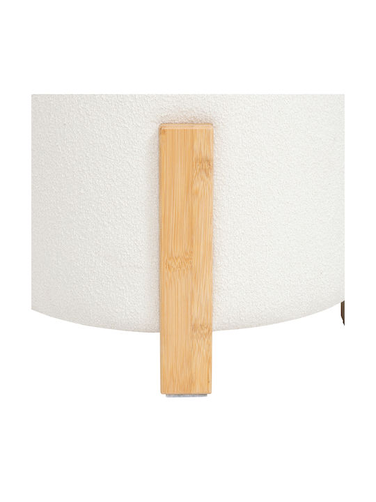 Stool For Living Room Wooden A-s Bansa White 37.5x37.5x32cm