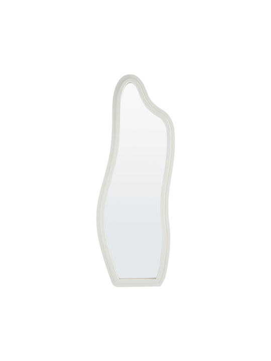 Emily Wandspiegel Ganzkörper Oval mit Weiß Hölzernes Rahmen 160x58cm 1Stück