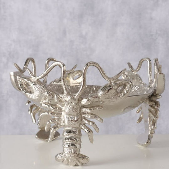 Boltze Decorative Bowl Silver 19.5x19.5cm