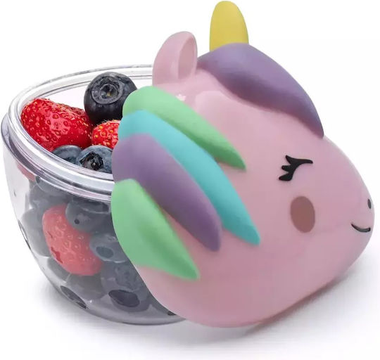 Melii Plastic Kids' Food Container Unicorns Pink