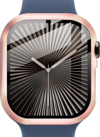 Apple Watch Series 10 46mm Imak Ενσωματωμένη Θήκη Ρολογιού Φιλμ Ροζ Χρυσό