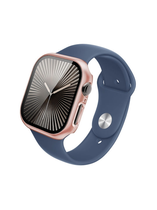 Carcasă cu film încorporat Imak pentru Apple Watch Series 10 46mm Rose Gold