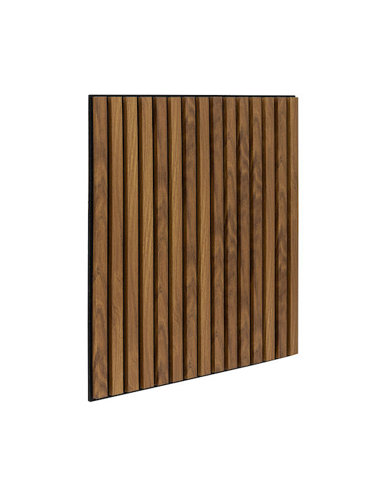 3D Πάνελ Τοίχου από MDF Βιδωτό / με Κόλλα A-s Colva Καφέ 60x60εκ.