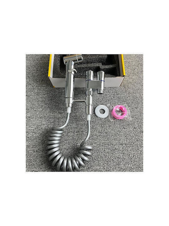 ACP Wall Mounted Retro Bidet Set Silver
