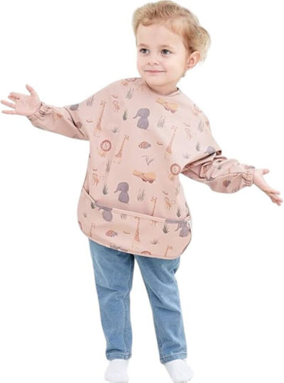 Queen Mother Sea Life Waterproof Fabric Coverall with Pocket and Sleeves Blue