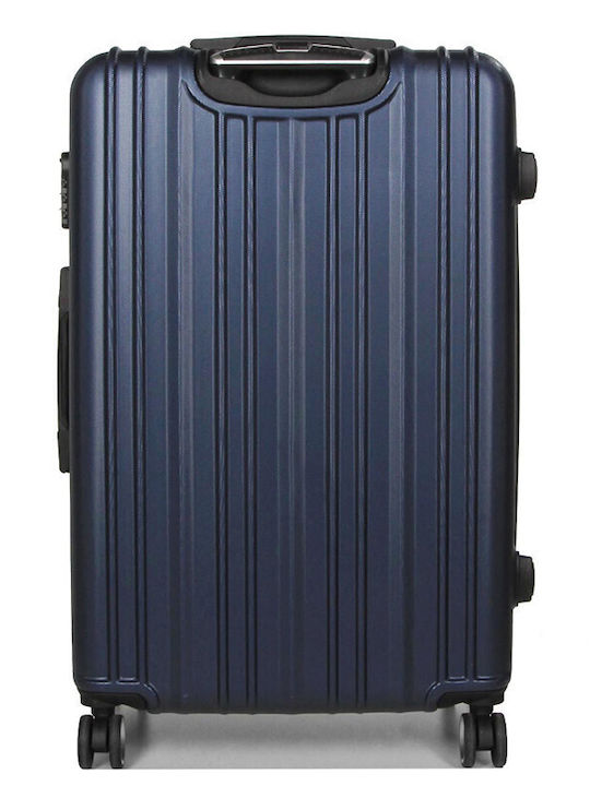 WORLDLINE Mittlerer Reisekoffer Hartschalen Blue mit 4 Räder Höhe 65cm