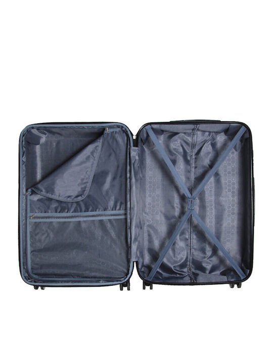WORLDLINE Mittlerer Reisekoffer Hartschalen Blue mit 4 Räder Höhe 65cm