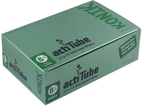 Actitube Konik 6mm 50 Κωνικά Φίλτρα Στριφτού Ενεργού Άνθρακα
