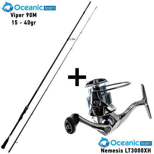 Oceanic Fishing Rod for Spinning with Reel 2.7m 15-40gr