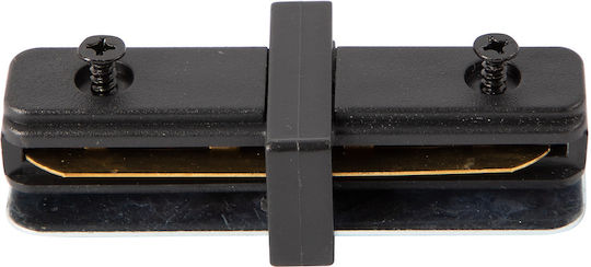 Black Straight Connector Track 1-circuit