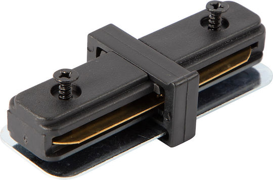 Black Straight Connector Track 1-circuit