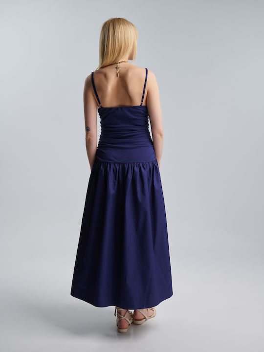Καλοκαιρινό Maxi Φόρεμα Navy Blue