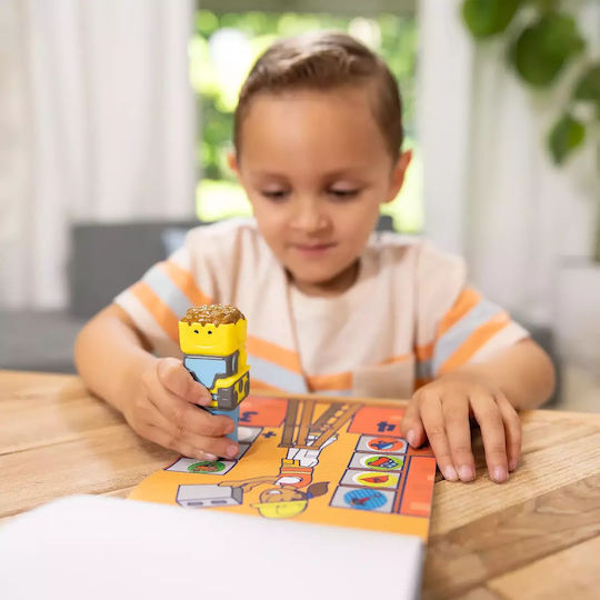 Melissa & Doug Children's Craft Sticker WOW! Activity Book with Sticker Stamp, Bulldozer for Children 3 Years Squash