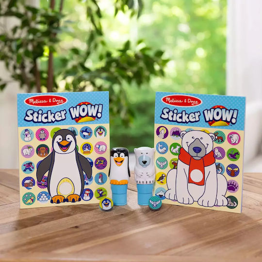 Melissa & Doug Children's Craft Sticker WOW! Value Pack 2 Activity Books with 2 Sticker Stamps, Winter for Children 3 Years